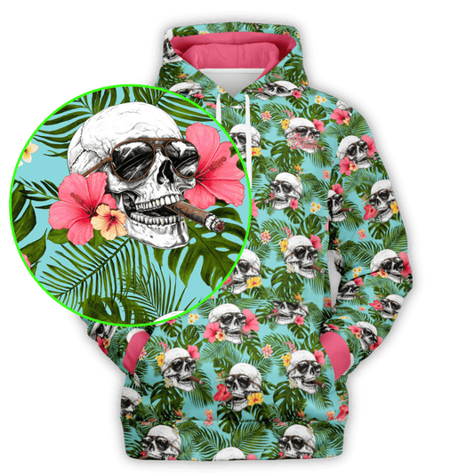 Smokin Skull Hoodie - Front