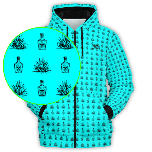 Tequila Full Zip - Teal / Black