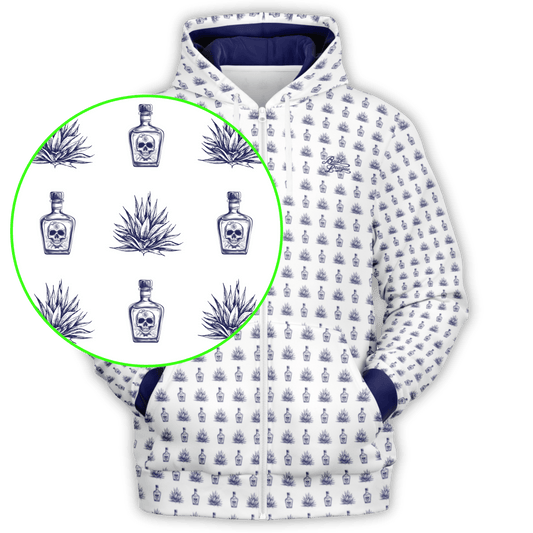 Tequila Full Zip - White / Blue