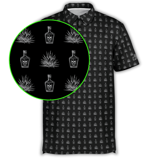 Tequila Golf Polo - Black / Grey