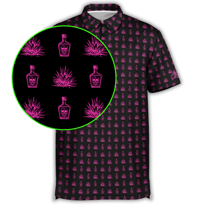 Tequila Golf Polo - Black / Pink