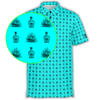 Tequila Golf Polo - Teal / Black