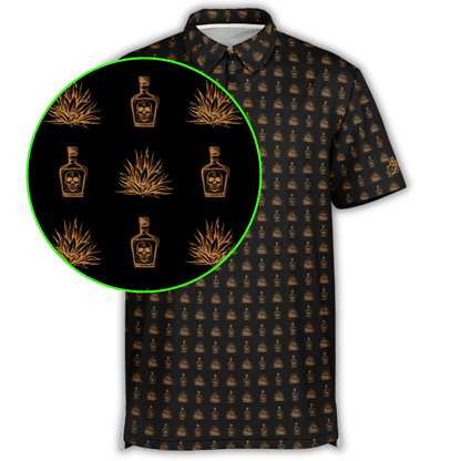 Tequila Golf Polo - Black / Copper