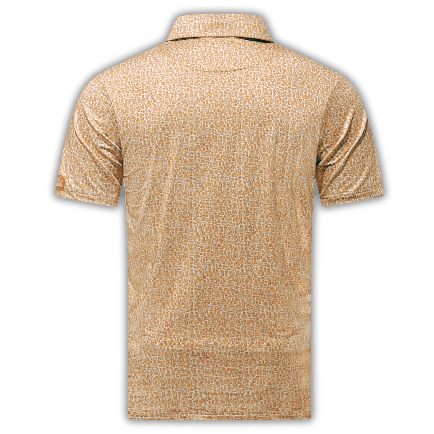 Tequila golf shirt. Back view of golf polo