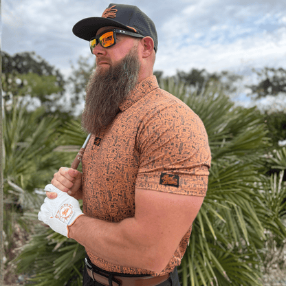 *NEW* The Desert Golf Polo - Copper / Black