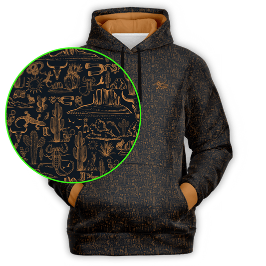 The Desert Athletic Hoodie - Black / Copper