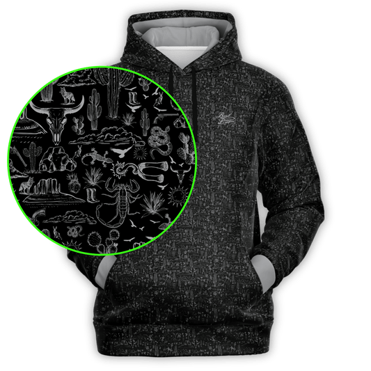 The Desert Athletic Hoodie - Black / Grey