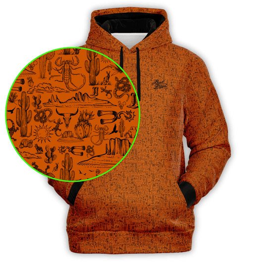 The Desert Athletic Hoodie - Burnt Orange / Black