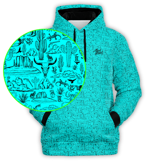 The Desert - Teal / Black