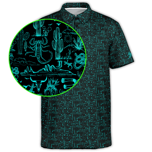 The Desert Golf Polo-Teal