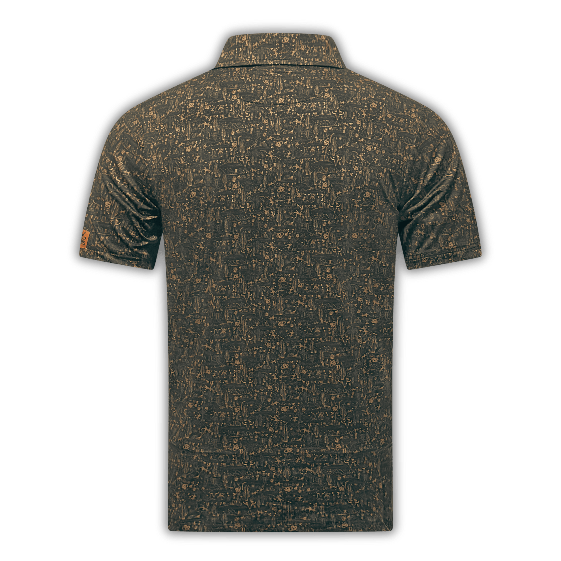 Men's Desert Golf Shirt in black and copper
