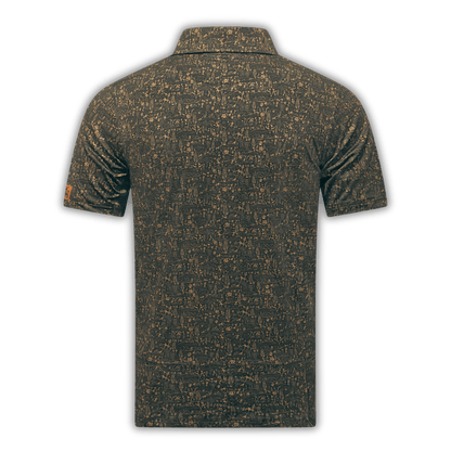 Men's Desert Golf Shirt in black and copper