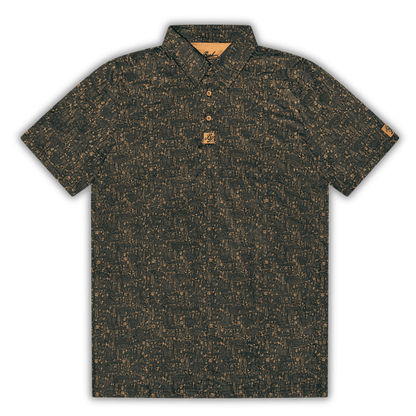 Men's Desert Golf Shirt in black and copper