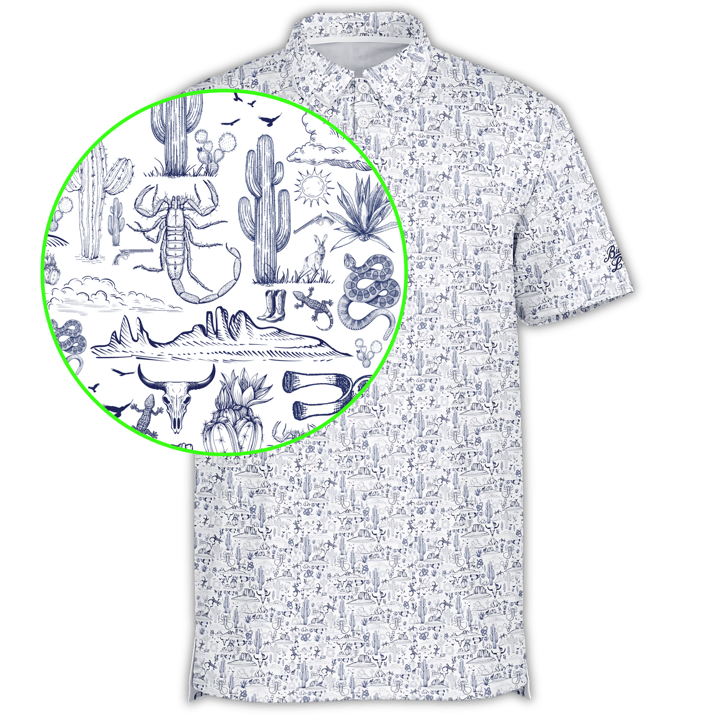 The Desert Golf Polo - Blue
