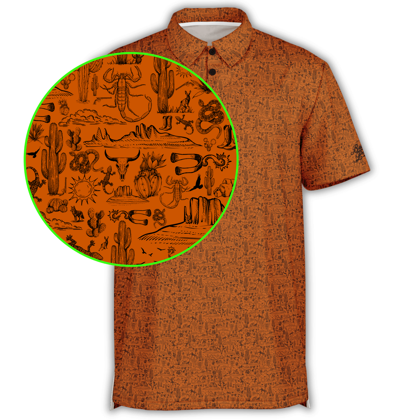 The Desert Golf Polo - Burnt Orange