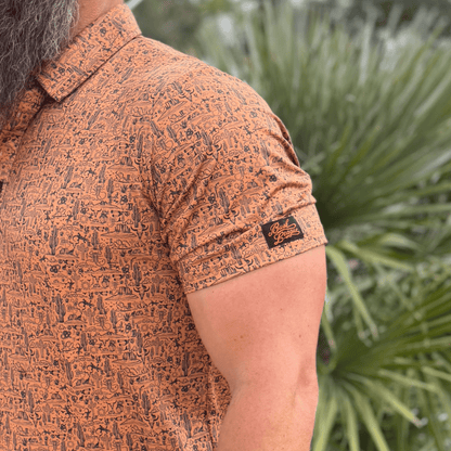 *NEW* The Desert Golf Polo - Copper / Black