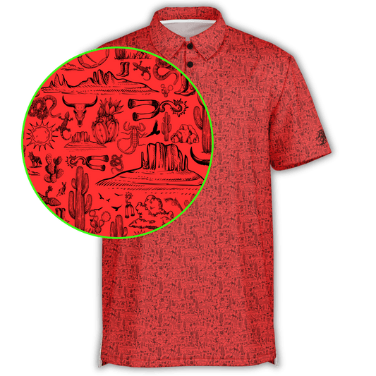 The Desert Polo - Red / Black