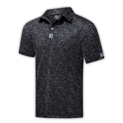 The Desert Golf Polo - Black / Silver