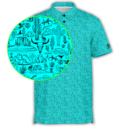 The Desert Polo - Teal / Black