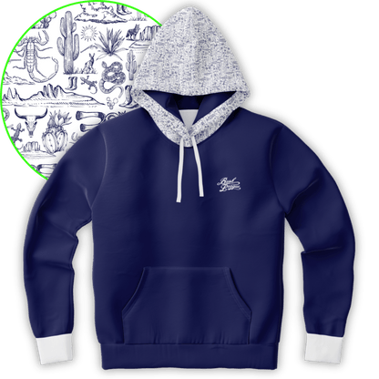The Desert Hoodie - Blue / White