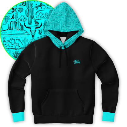 The Desert Hoodie - Black / Teal
