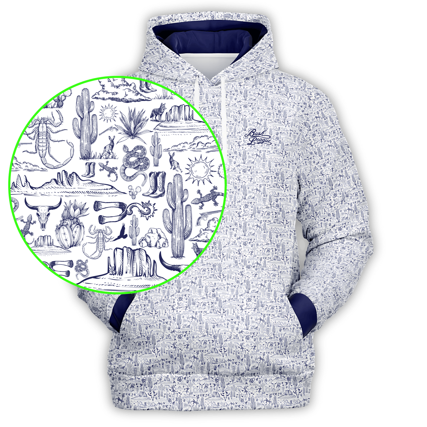 The Desert Athletic Hoodie - White / Blue