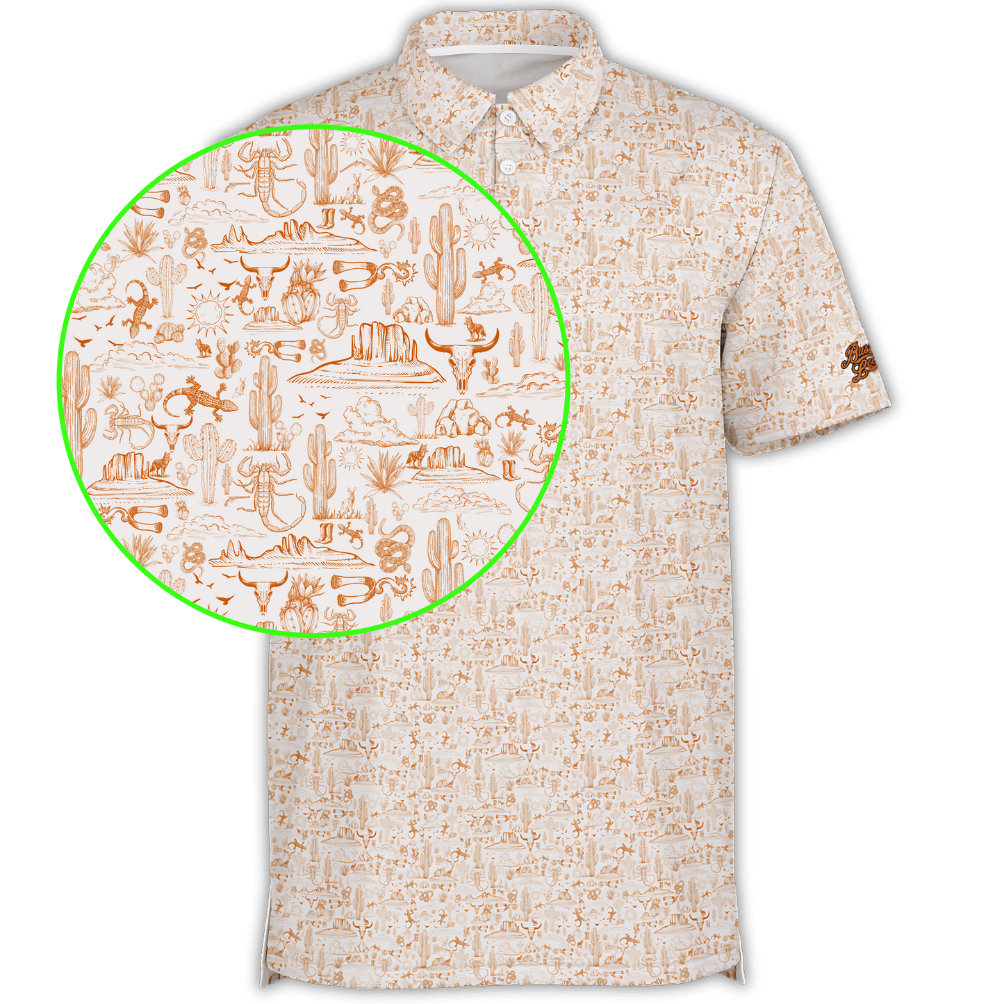 The desert golf polo orange - front