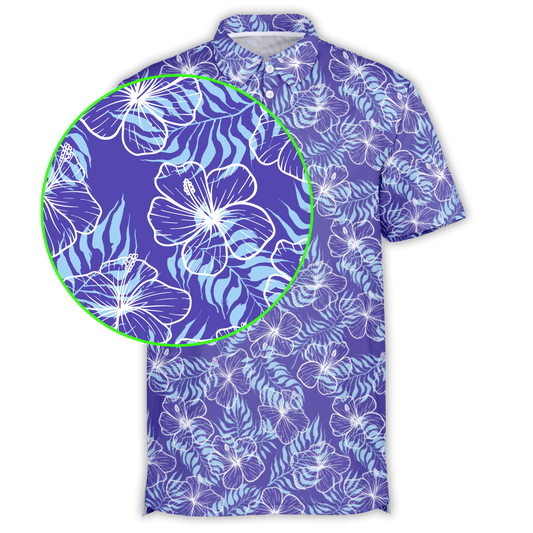 Hibiscus Polo - Blue