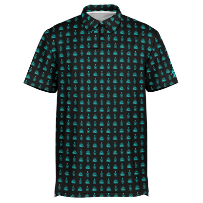 Tequila Golf Polo - Black / Teal