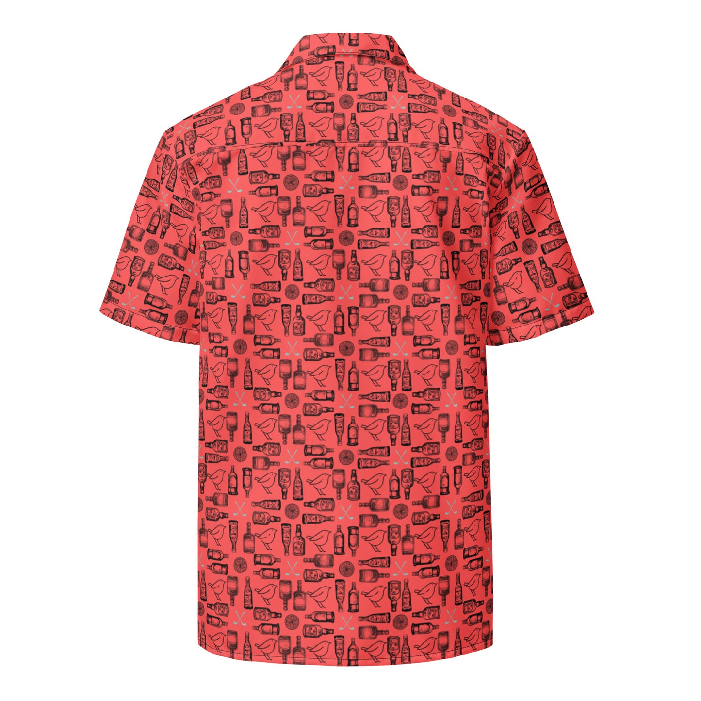 Birdie Bottle Button Up - Coral