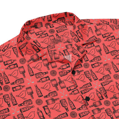 Birdie Bottle Button Up - Coral