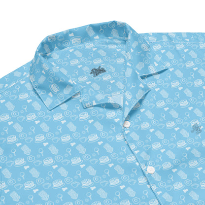 Breakfast Ball Button Up - Light Blue