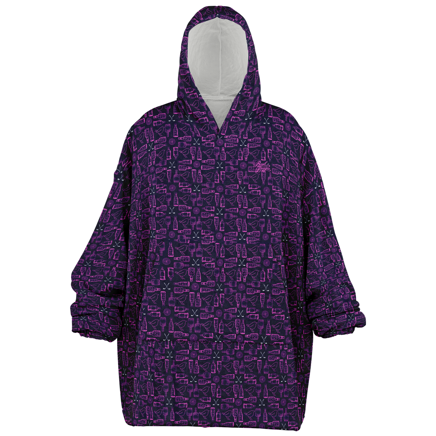 Birdies Bottle Huge Hoodie - Navy / Pink