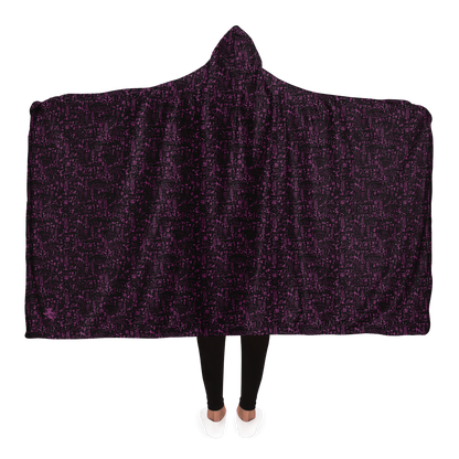 The Desert Hooded Blanket Sherpa - Black / Pink