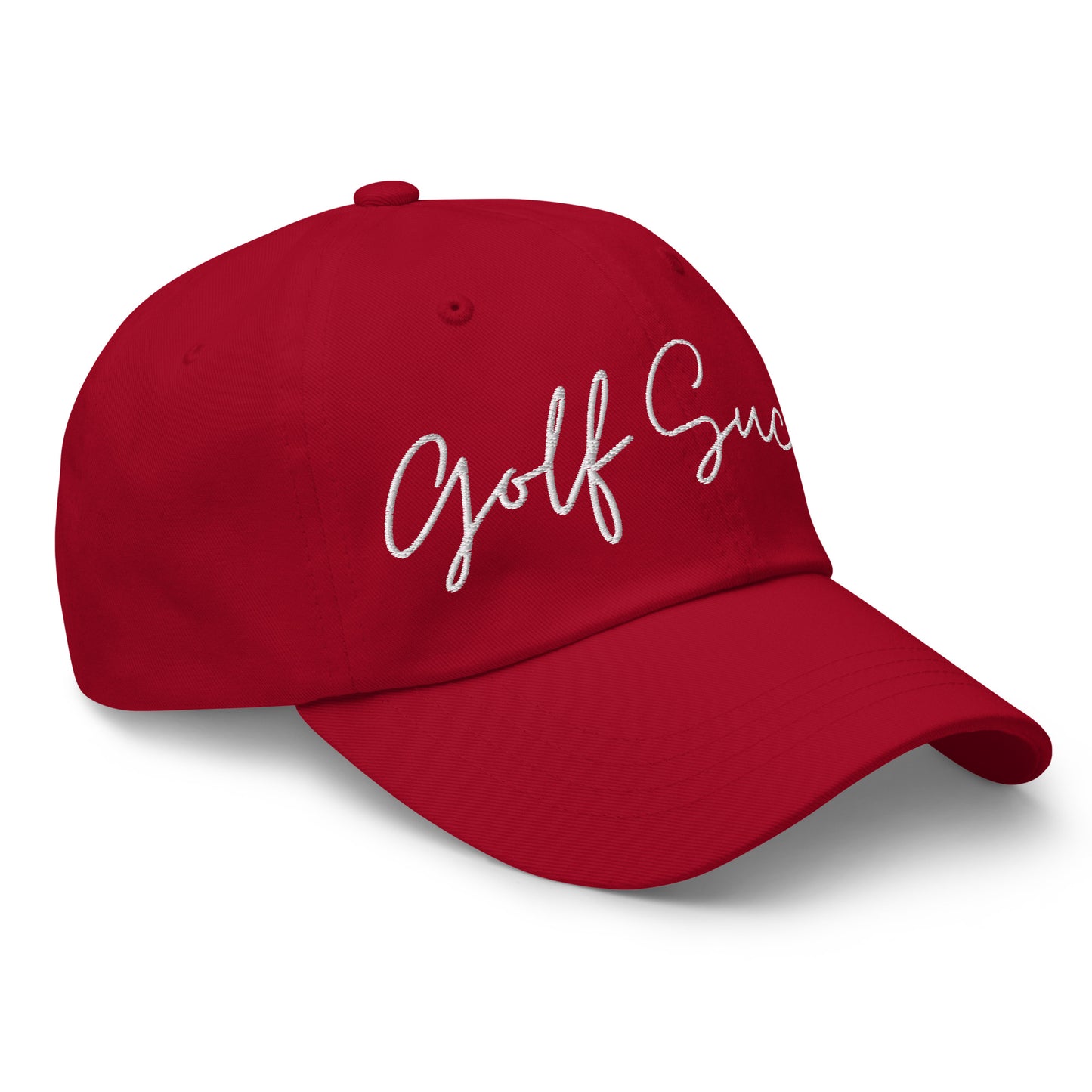 Golf Sucks Dad Hat White