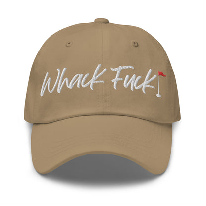 Whack Fuck Dad Hat White