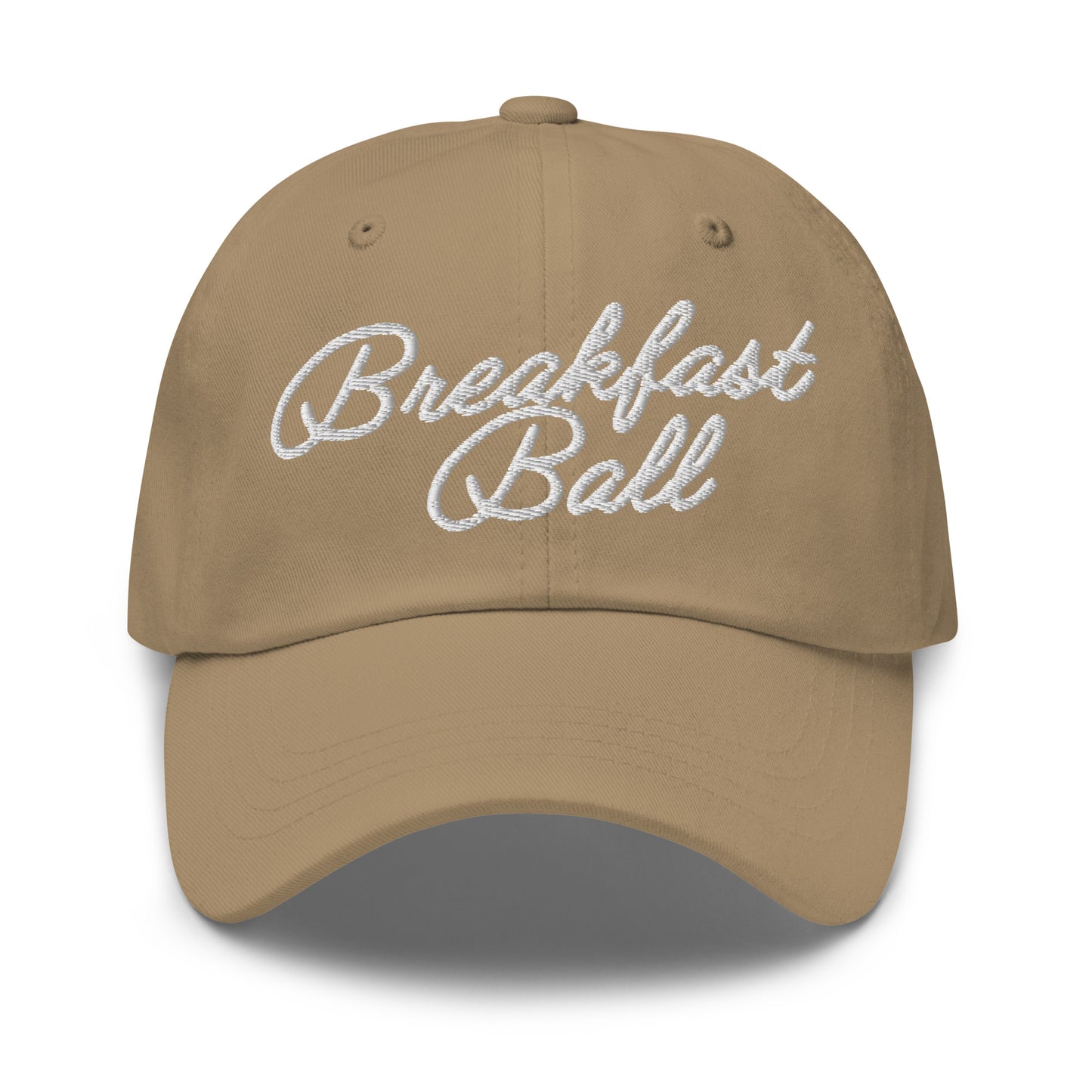 Breakfast Ball Dad Hat White