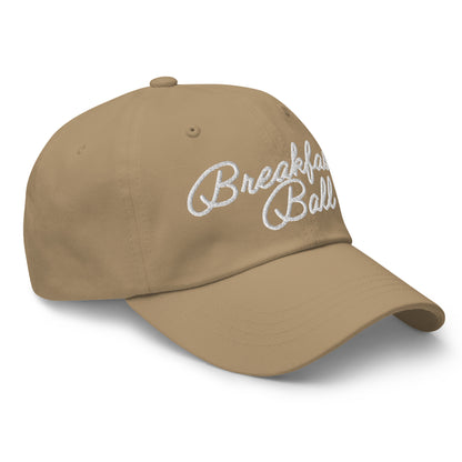 Breakfast Ball Dad Hat White