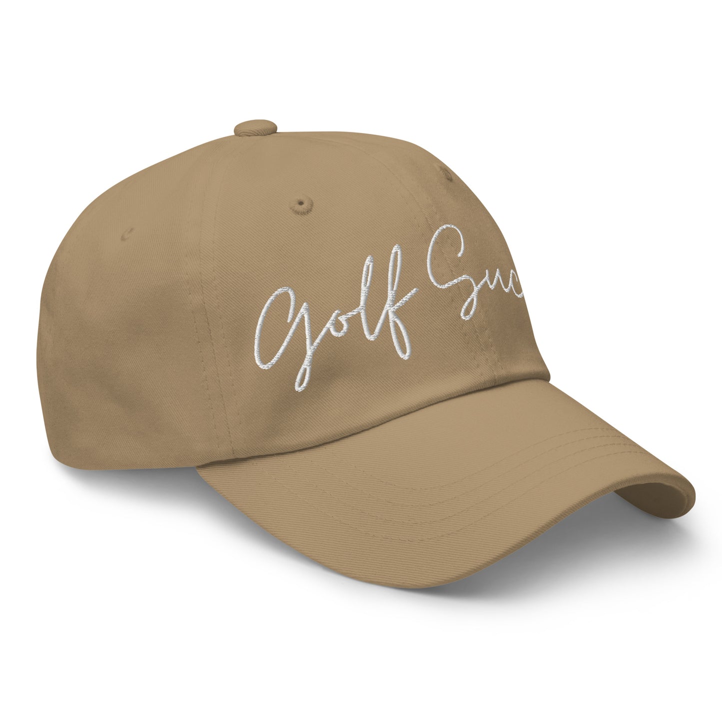 Golf Sucks Dad Hat White