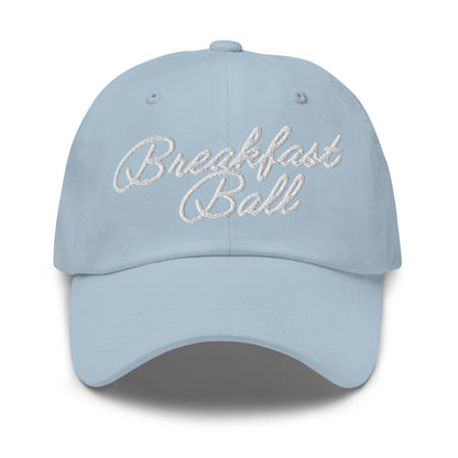 Breakfast Ball Dad Hat White