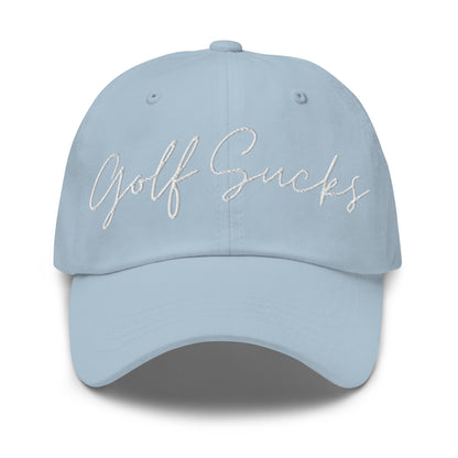 Golf Sucks Dad Hat White