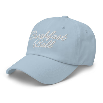 Breakfast Ball Dad Hat White