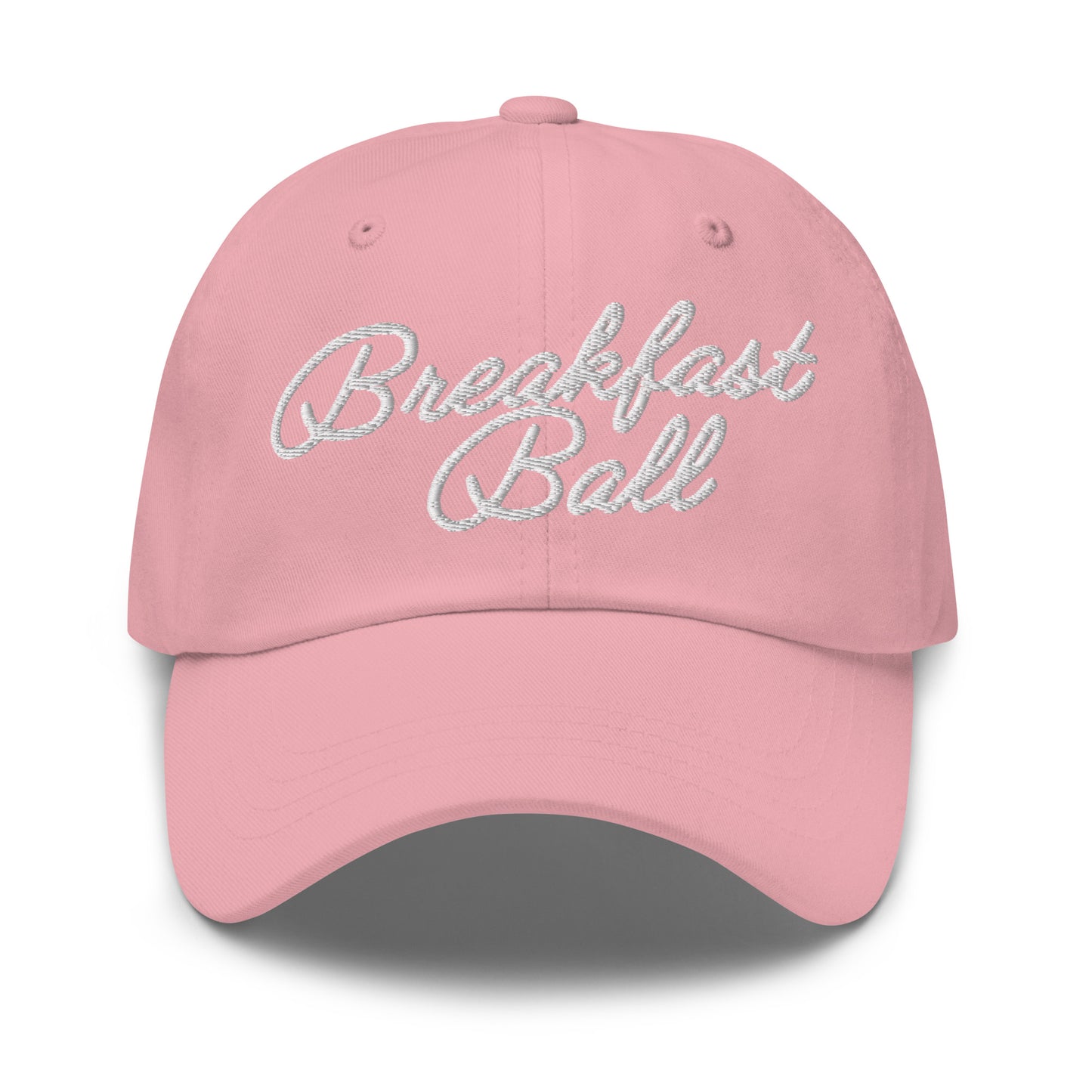 Breakfast Ball Dad Hat White