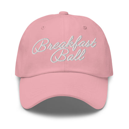 Breakfast Ball Dad Hat White