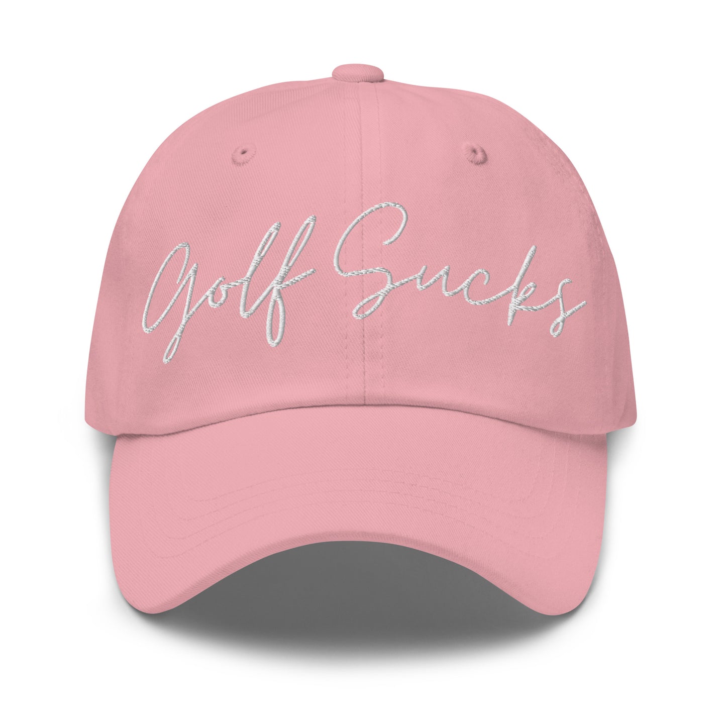 Golf Sucks Dad Hat White