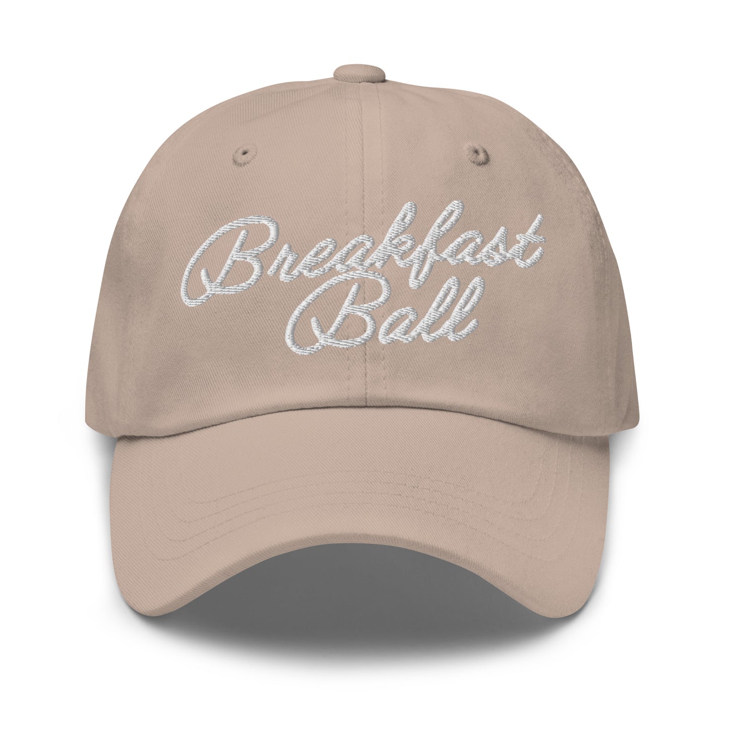 Breakfast Ball Dad Hat White