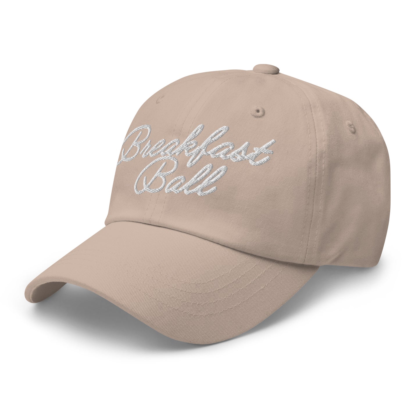 Breakfast Ball Dad Hat White