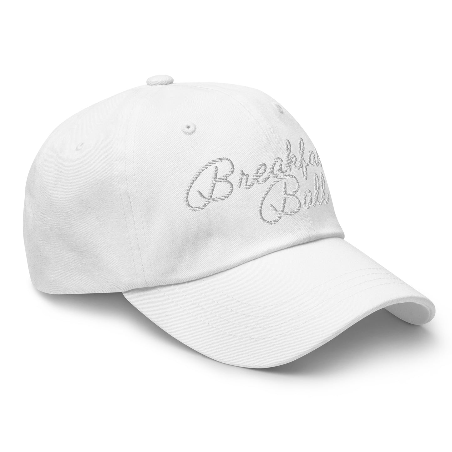 Breakfast Ball Dad Hat White