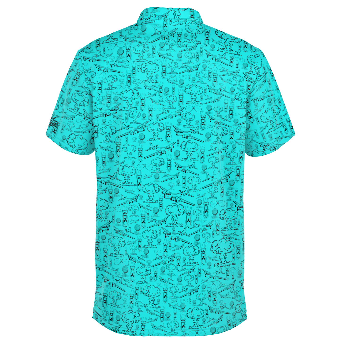 Dropping Bombs Golf Polo - Teal / Black