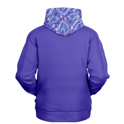 Hibiscus Hoodie - Blue / White